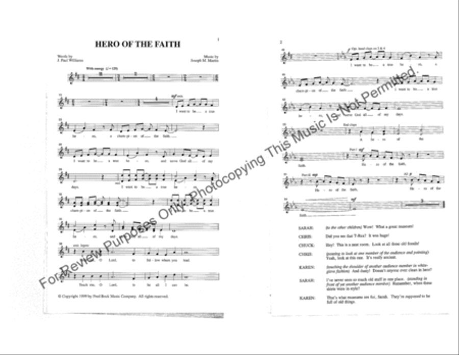 Heroes of the Faith (Sacred Children's Musical) Children's Choir scores gallery preview page 2