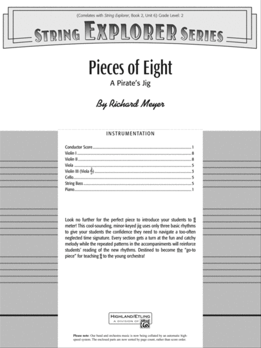 Pieces of Eight: Score String Orchestra scores gallery preview page 1