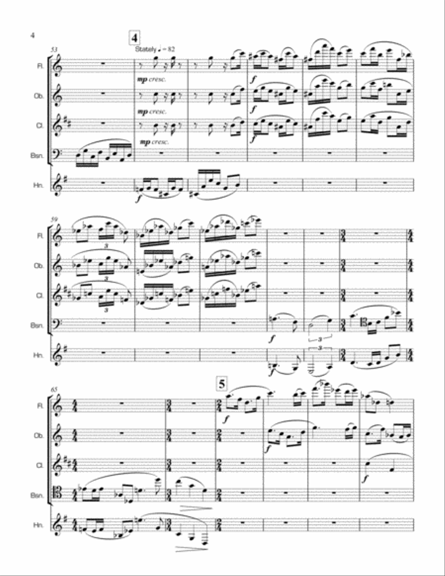 Miniatures for Woodwind Quintet, Op. 7 Woodwind Quintet scores gallery preview page 4
