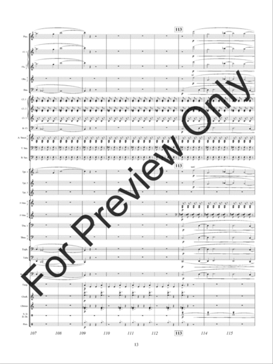Shards Of Glass Concert Band scores gallery preview page 16