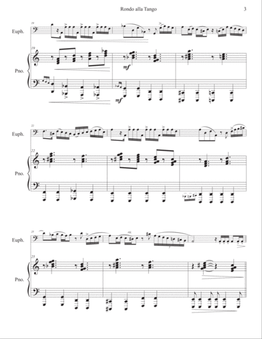 Rondo alla Tango Euphonium scores gallery preview page 4