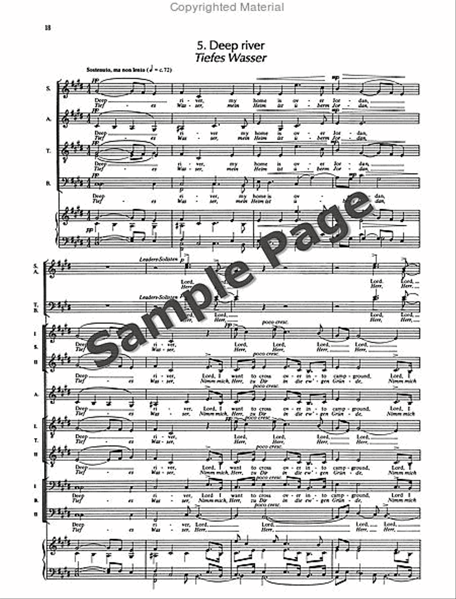 5 Negro Spirituals SSAATTBB scores gallery preview page 21