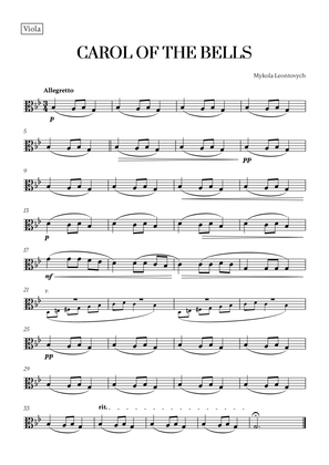 Carol of the Bells (Very Easy/Beginner) (for Viola)