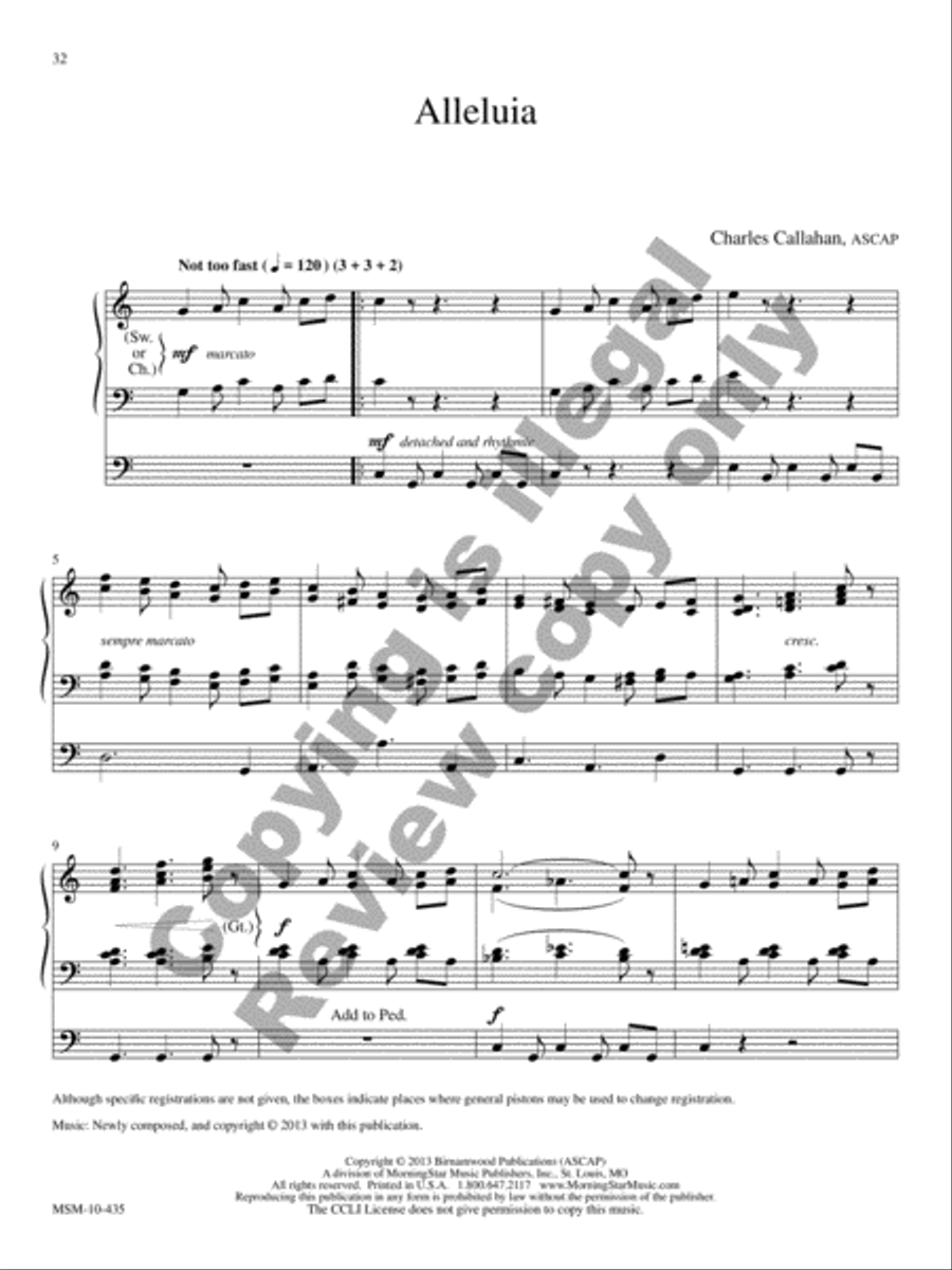 Alleluia Organ scores gallery preview page 10