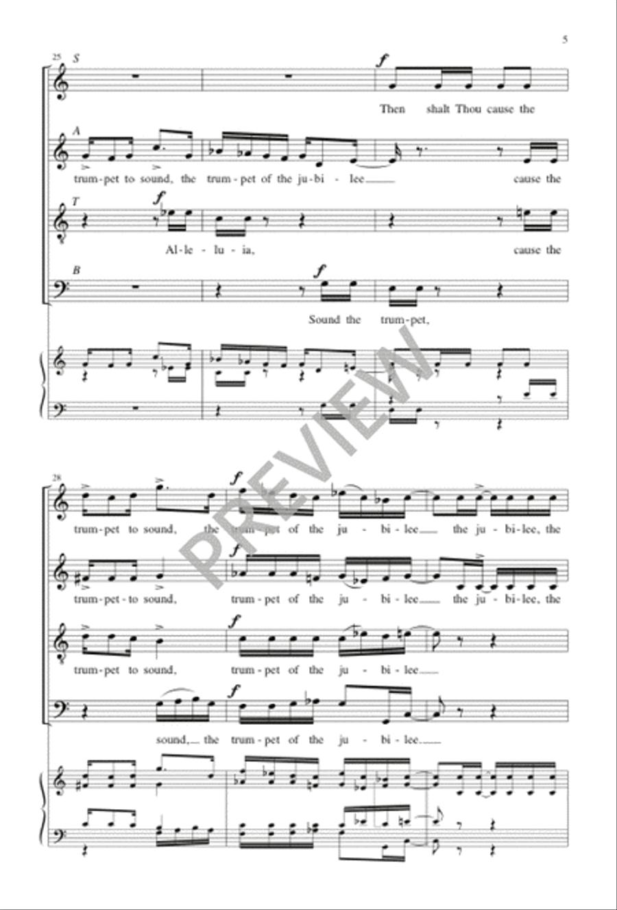 Lord, We Give Thanks to Thee 4-Part scores gallery preview page 5