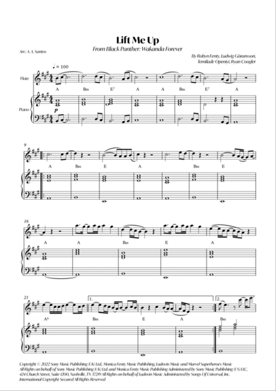 Lift Me Up Flute Solo scores gallery preview page 2