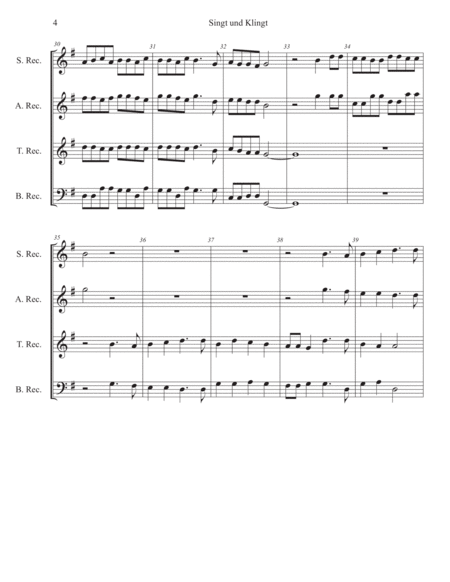 Psallite, unigenito (Singt und Klingt) for Recorder Quartet image number null