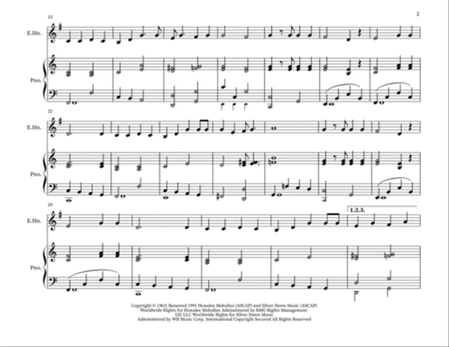 Puff The Magic Dragon English Horn scores gallery preview page 2