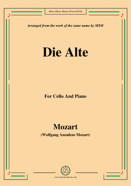 Mozart-Die alte,for Cello and Piano image number null