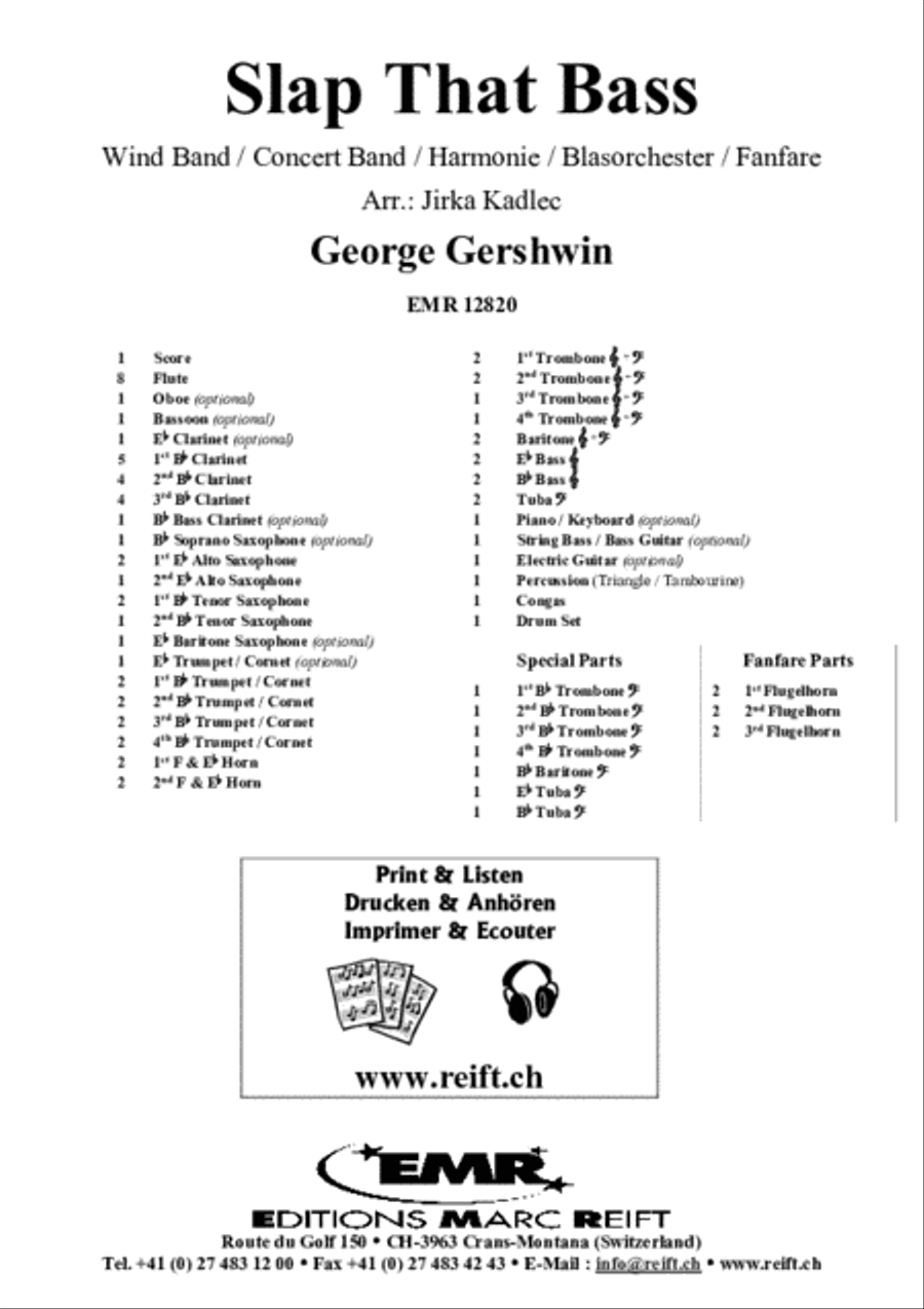 Slap That Bass Concert Band scores gallery preview page 2