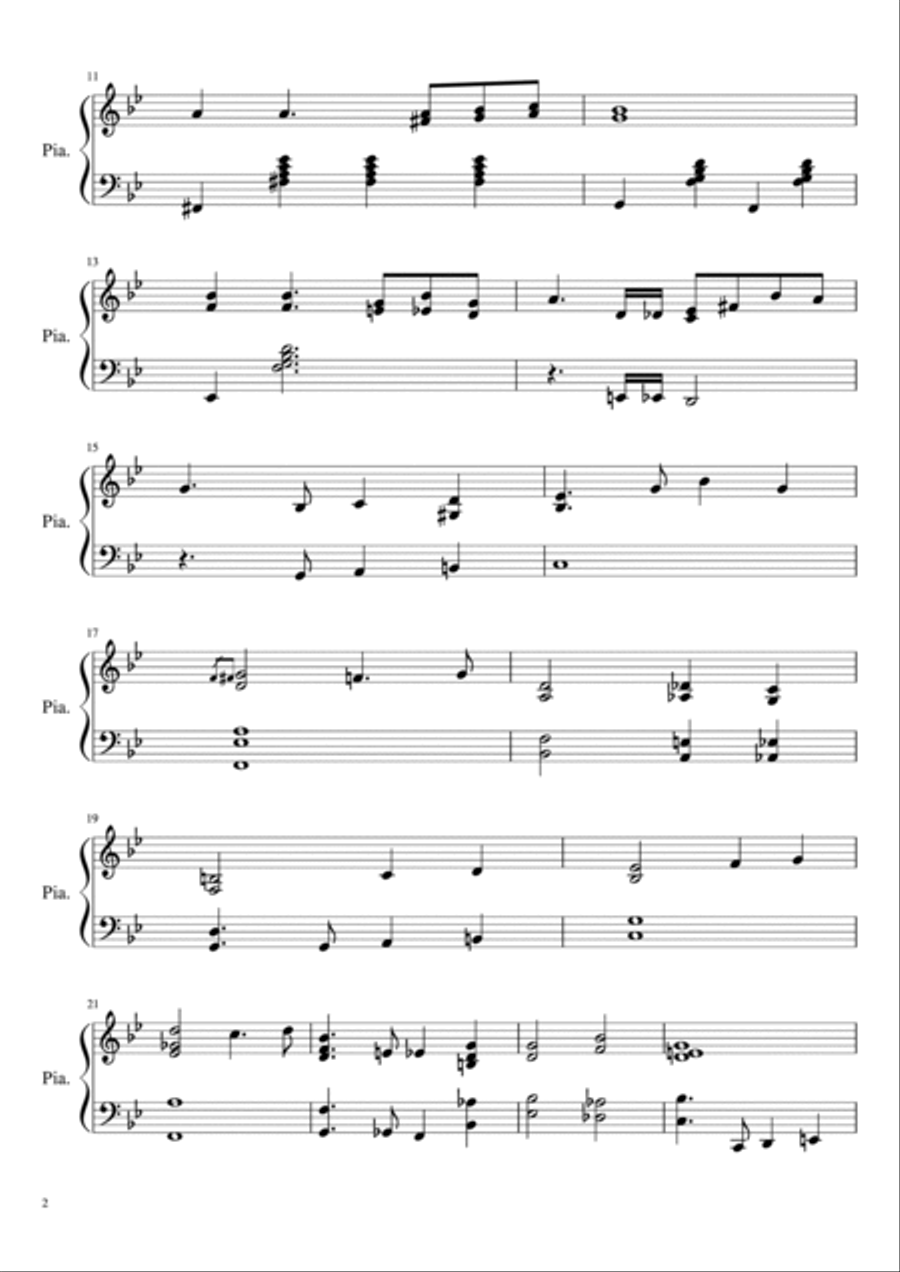 Boulevard des brumes Boulevard des brumes Piano Solo scores gallery preview page 2