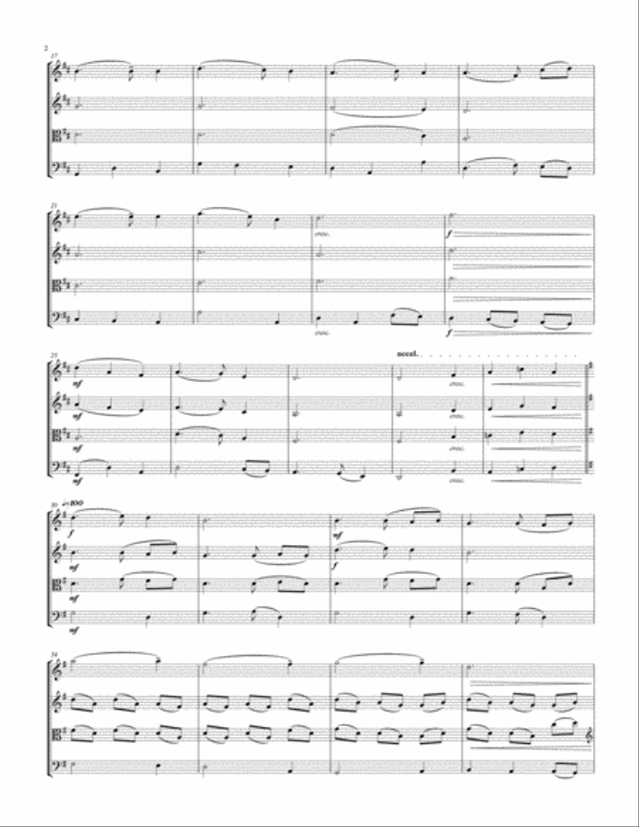 Silent Night String Quartet Two Tonalities Included String Quartet scores gallery preview page 3