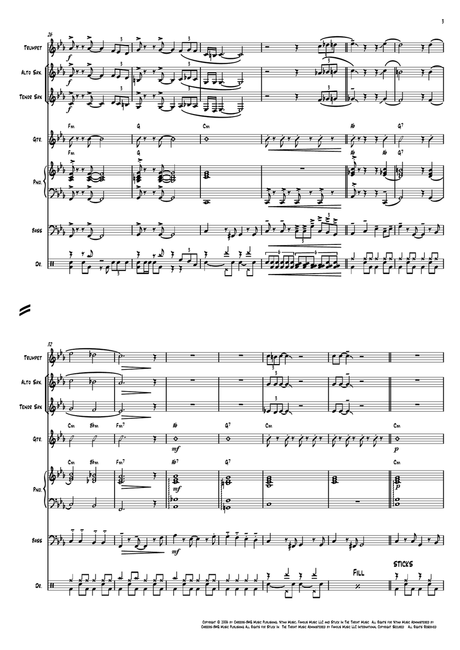 Nasty Naughty Boy Jazz Ensemble scores gallery preview page 3