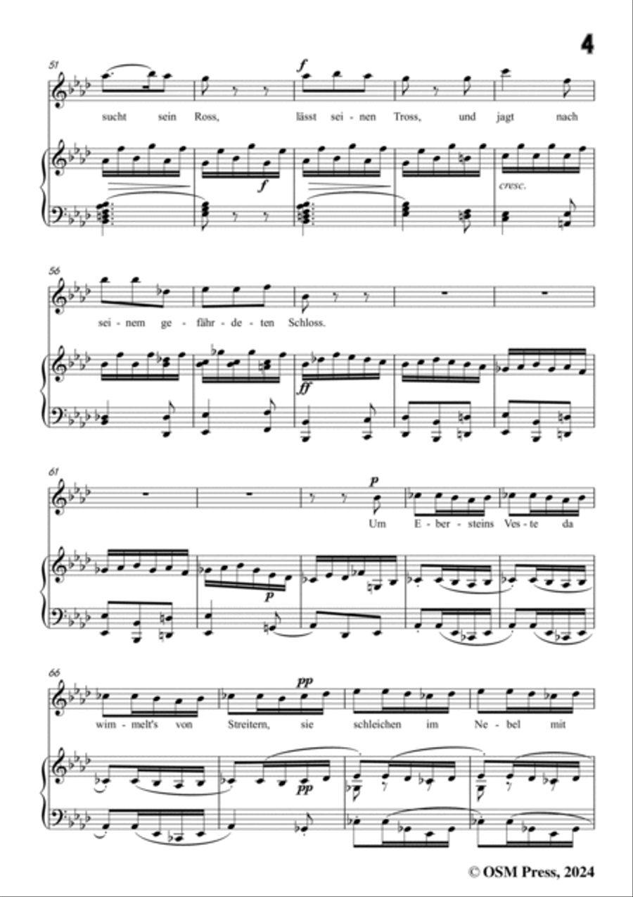 C. Loewe-Graf Eberstein(Zu Speier im Saale da hebt sich ein Klingen),in A flat Major Voice scores gallery preview page 5