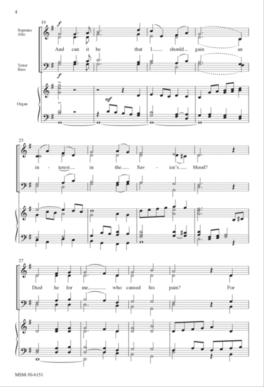 And Can It Be? 4-Part scores gallery preview page 2