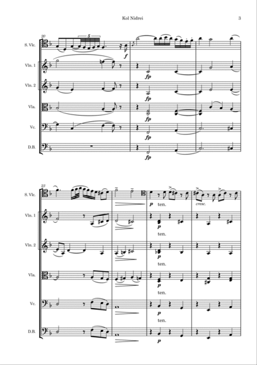 Kol Nidrei, Op. 47 Kol Nidrei, Op. 47 String Orchestra scores gallery preview page 4