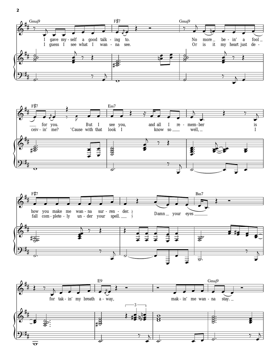 Damn Your Eyes Damn Your Eyes Voice scores gallery preview page 2