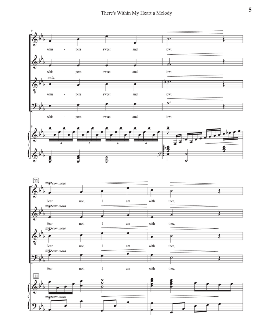 There's Within My Heart a Melody 4-Part scores gallery preview page 5