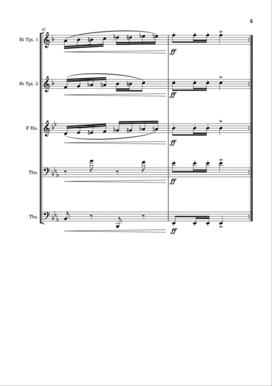 Italian Polka - Brass Quintet Brass Quintet scores gallery preview page 5