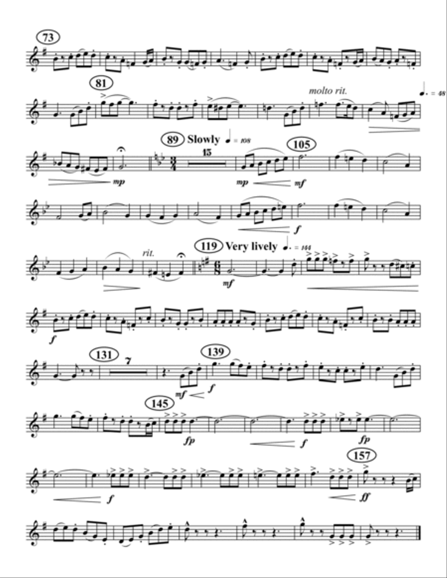 Greensleeves Fantasy Brass Quintet scores gallery preview page 6