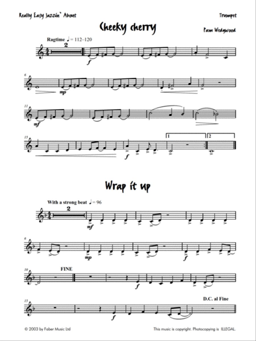 Really Easy Jazzin' About -- Fun Pieces for Trumpet Cornet scores gallery preview page 2