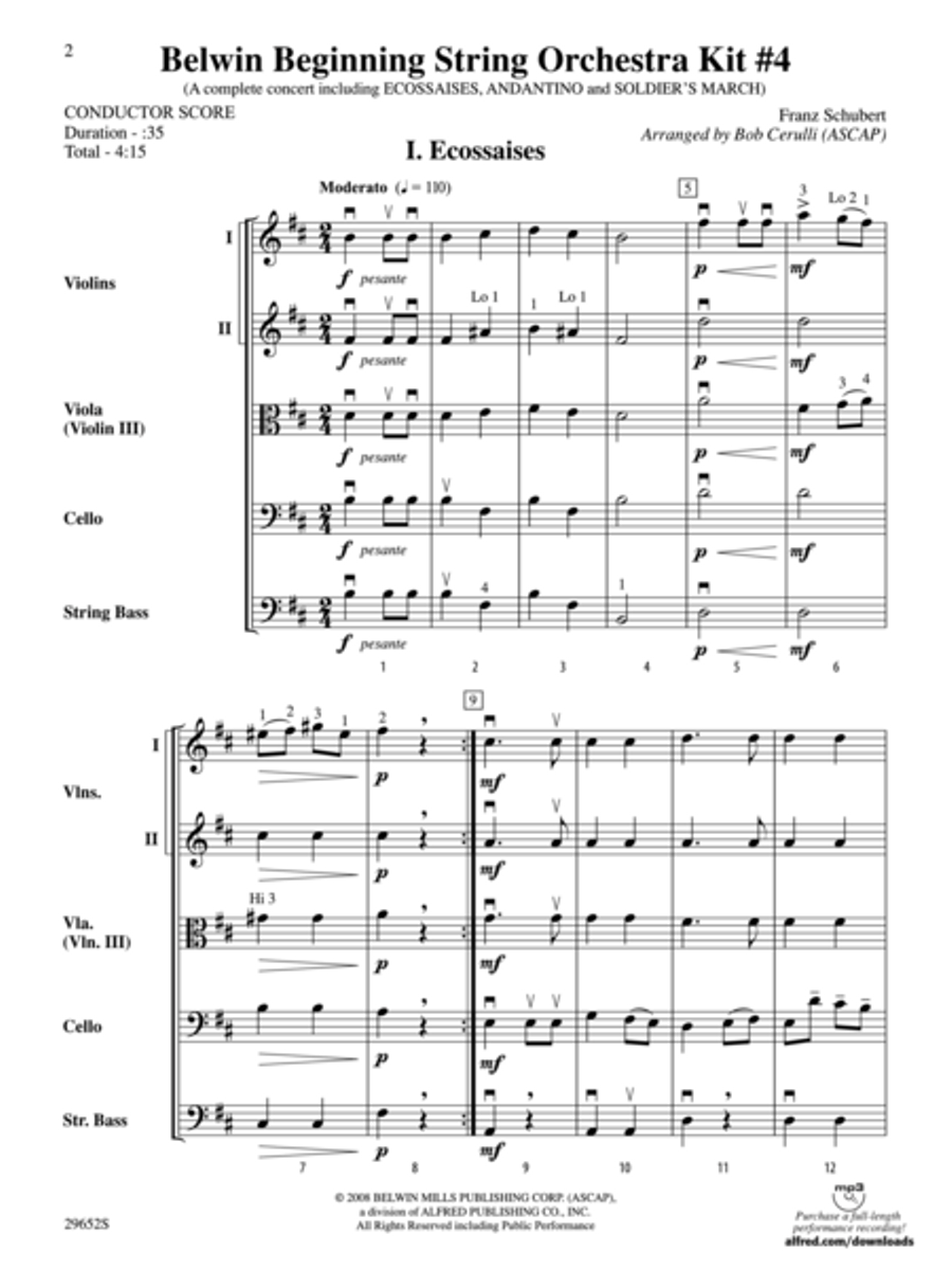 Belwin Beginning String Orchestra Kit #4 (A complete concert including 