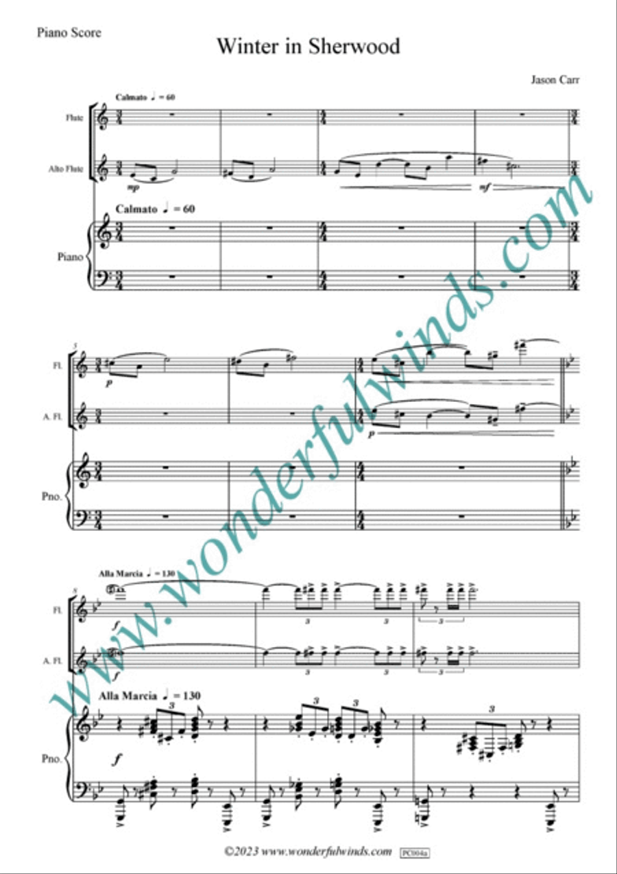 Winter In Sherwood Piano scores gallery preview page 2