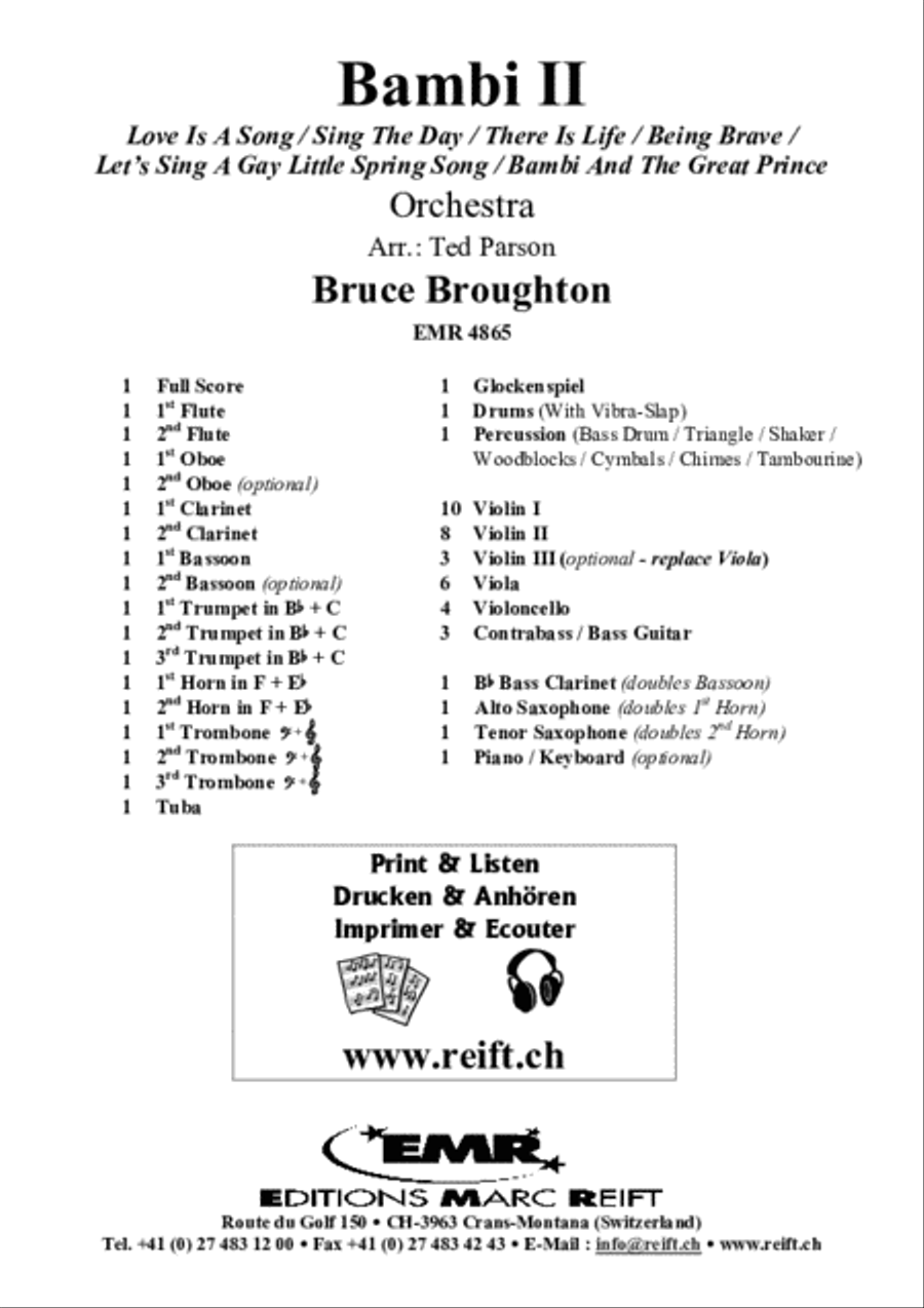 Bambi II Bambi II Orchestra scores gallery preview page 2