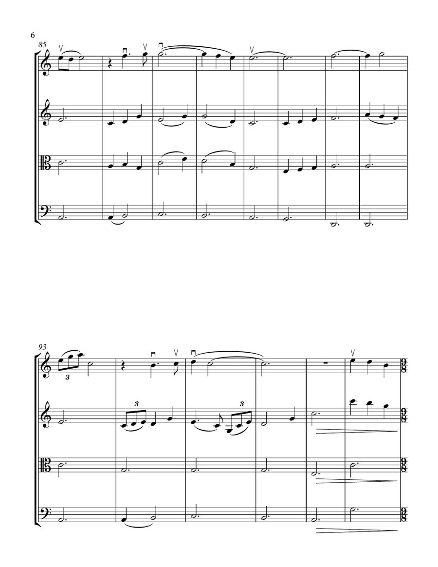 Kissing You String Quartet scores gallery preview page 6