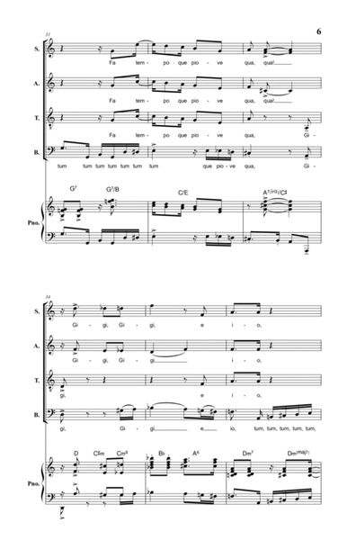 Samba Italiano (for SATB and Piano Accompaniment) image number null