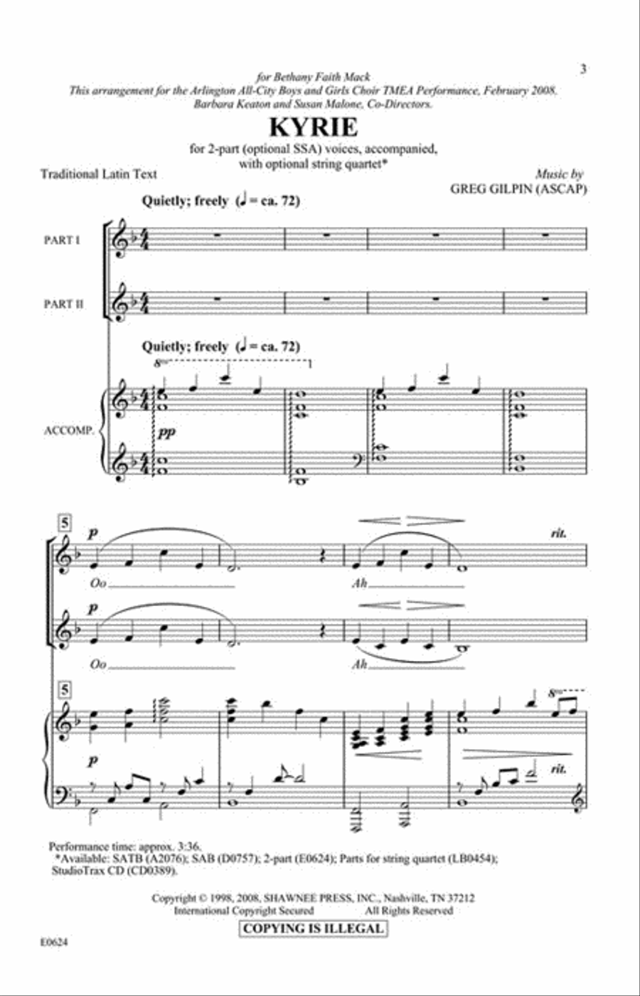 Kyrie Kyrie Divisi scores gallery preview page 2