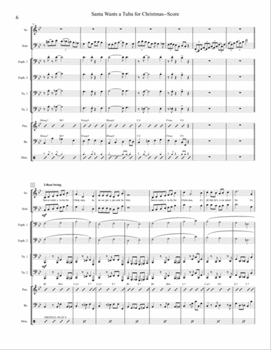 Santa Wants A Tuba For Christmas - Original Recorded Version Small Ensemble scores gallery preview page 6
