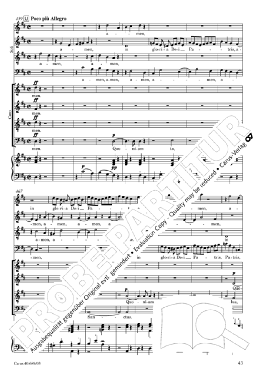 Missa solemnis Missa solemnis 4-Part scores gallery preview page 44