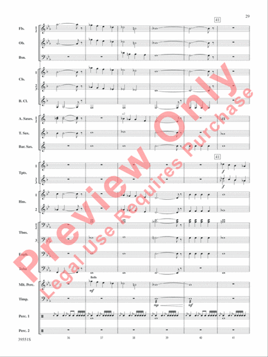 The Hobbit: An Unexpected Journey, Suite from Concert Band scores gallery preview page 30