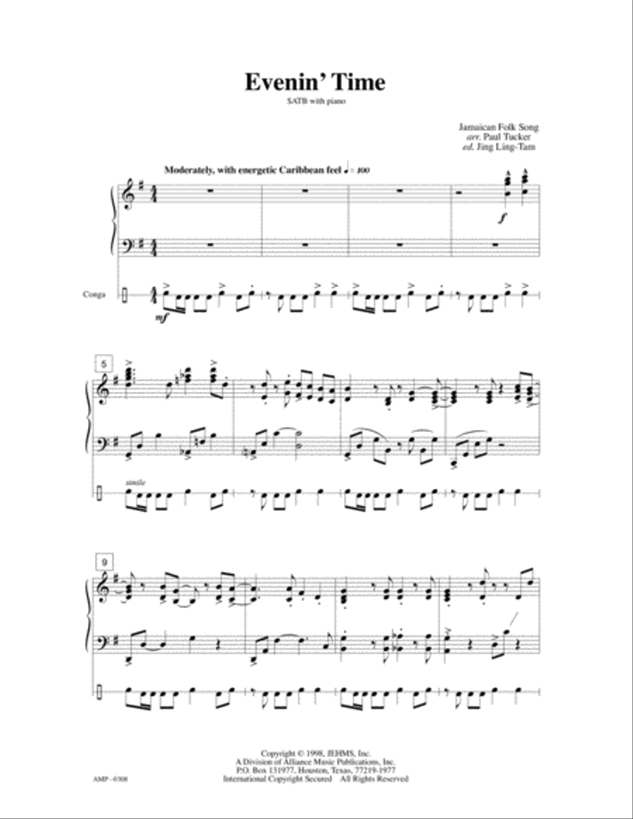 Evenin' Time 4-Part scores gallery preview page 2