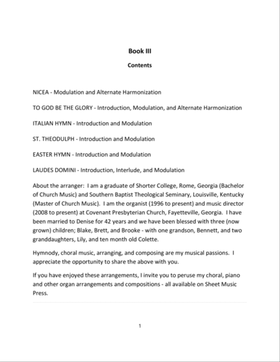 Hymn Introductions and Modulations - Book III Piano Solo scores gallery preview page 2
