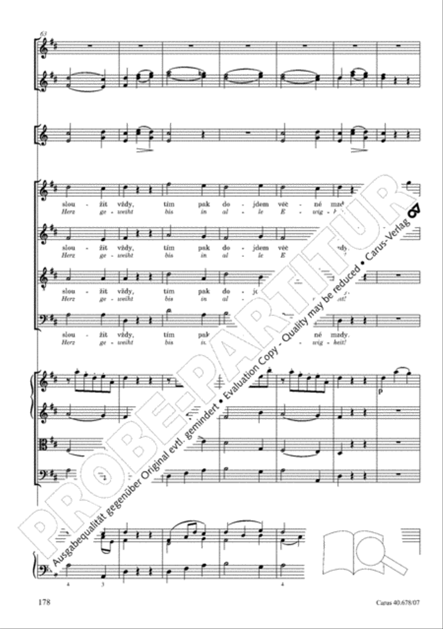 Missa pastoralis bohemica 4-Part scores gallery preview page 191