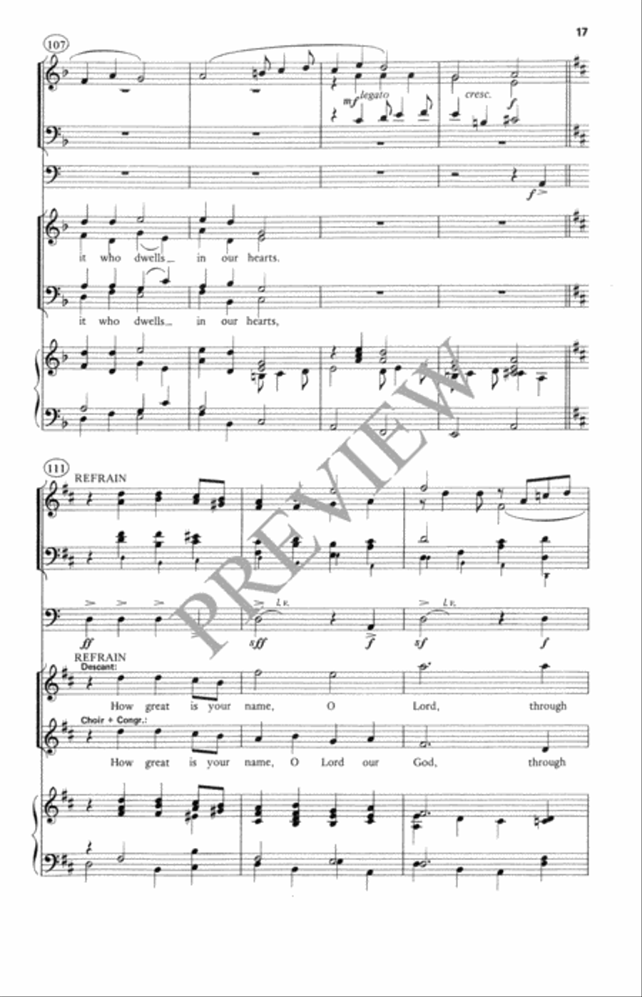How Great Is Your Name 4-Part scores gallery preview page 18