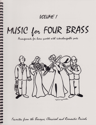 Music for Four Brass, Volume 1 - Set of 4 Parts for Brass Quartet (2 Trumpets, Trombone, Bass Trombone or Tuba)