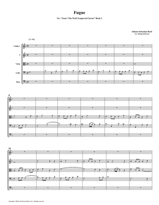 Fugue 07 from Well-Tempered Clavier, Book 2 (String Quintet)