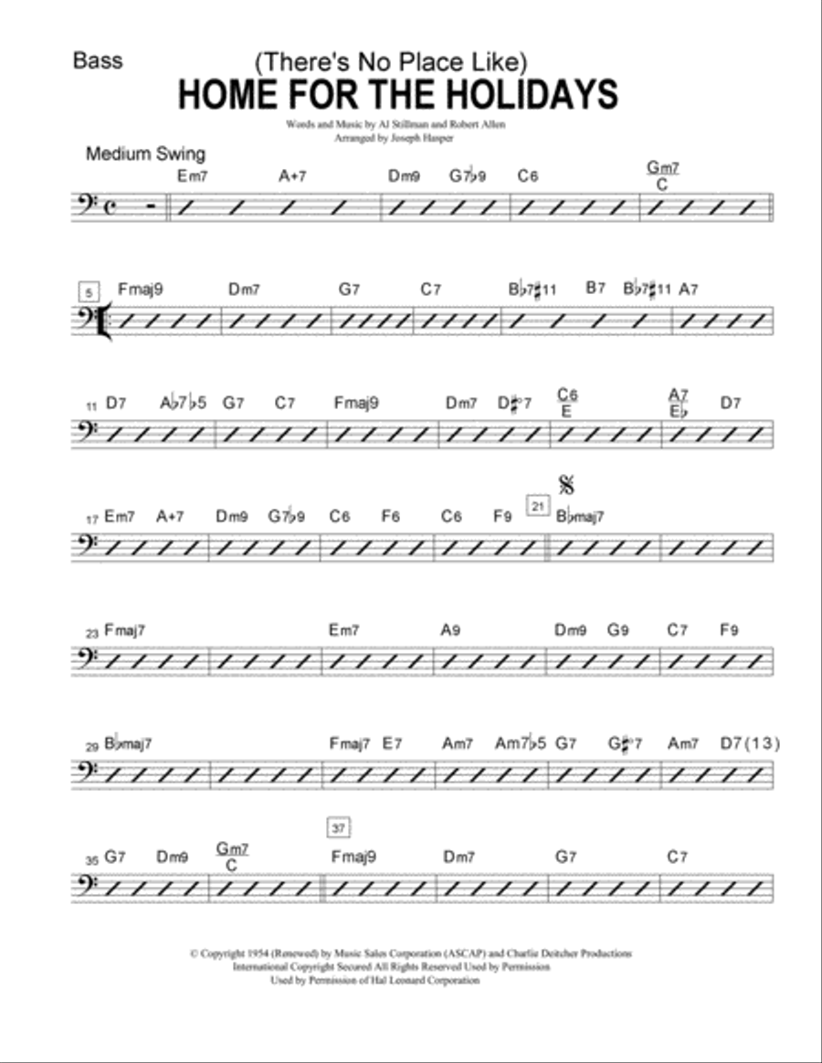 (There's No Place Like) Home For The Holidays Jazz Ensemble scores gallery preview page 1