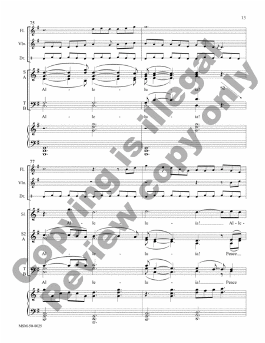Alleluia! (Full/Choral Score) 4-Part scores gallery preview page 13
