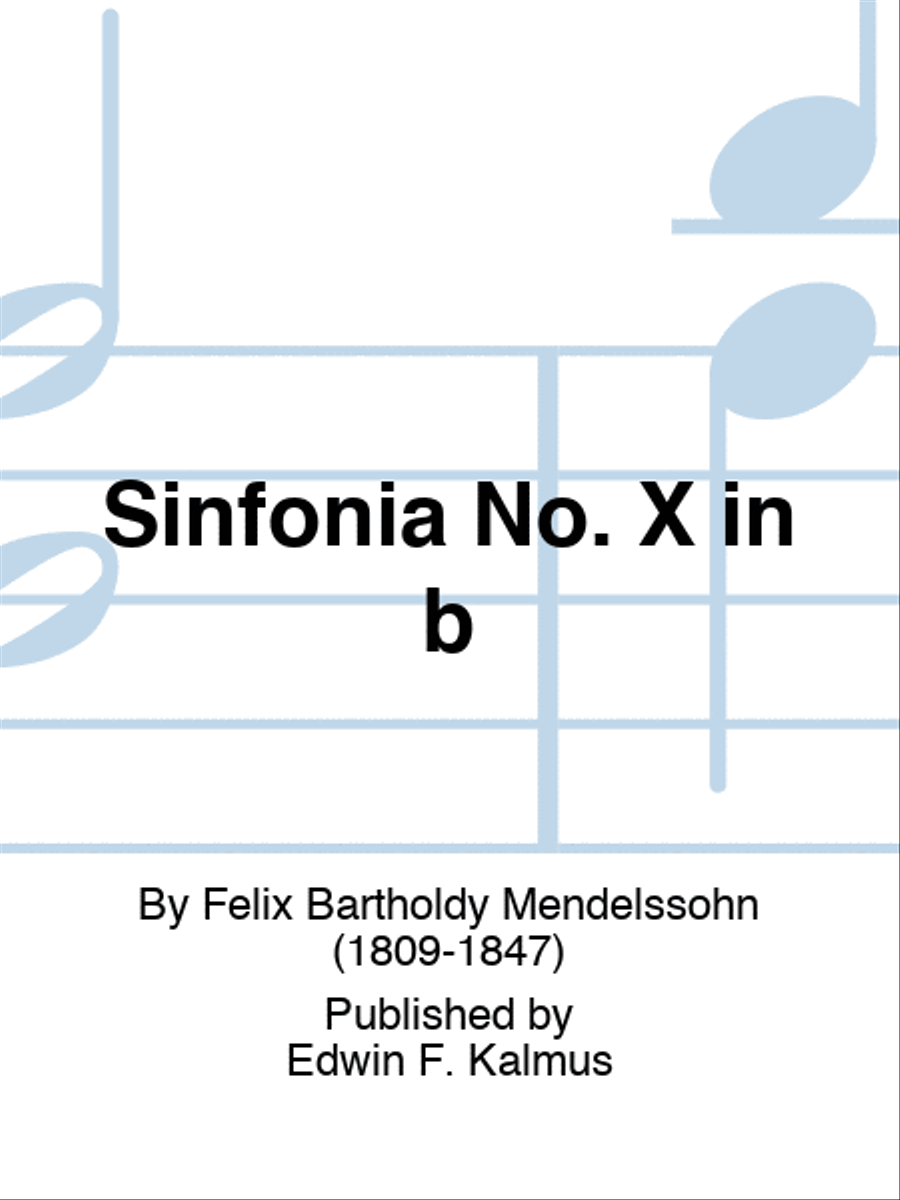 Sinfonia No. X in b Set of Parts scores gallery preview page 1