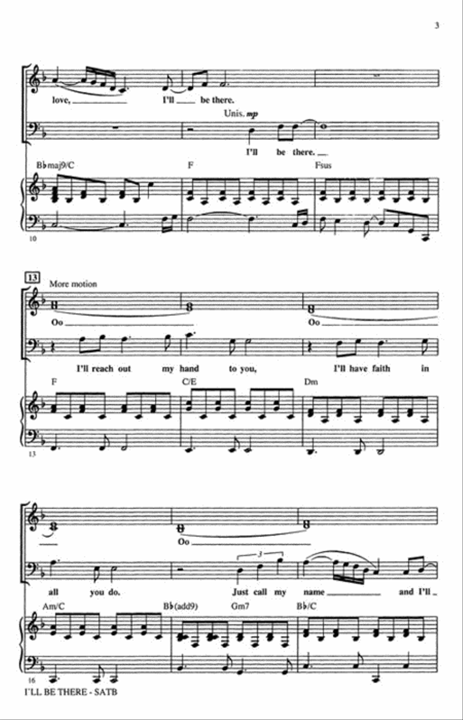 I'll Be There 4-Part scores gallery preview page 3