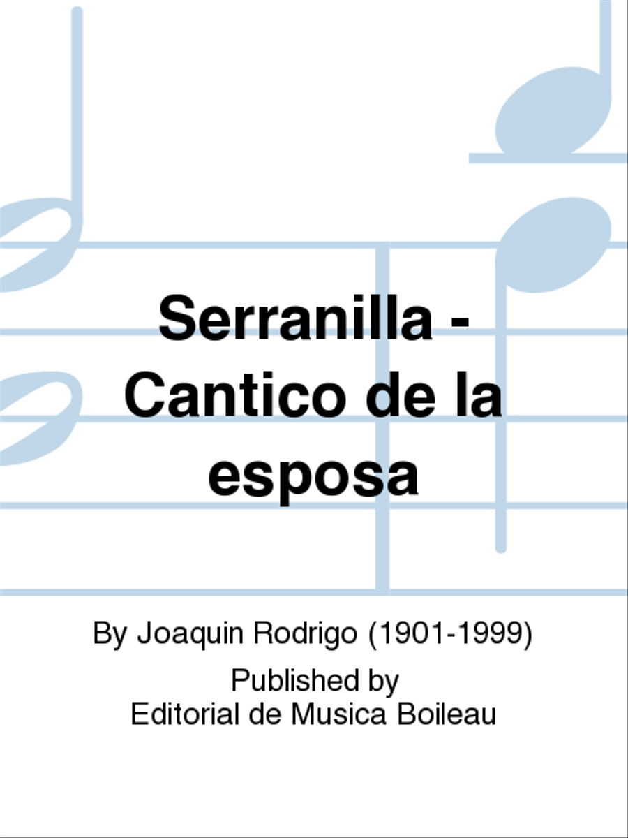 Serranilla - Cantico de la esposa Orchestra scores gallery preview page 1