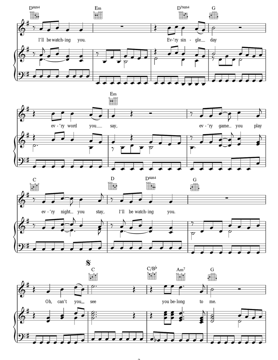 Every Breath You Take Acoustic Guitar scores gallery preview page 2