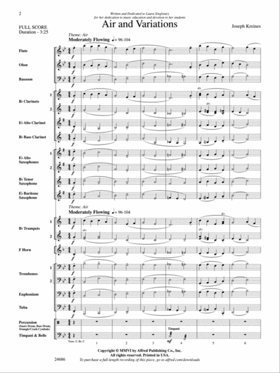 Air and Variations Concert Band scores gallery preview page 2
