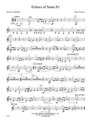 Echoes of Santa Fe: 2nd B-flat Clarinet