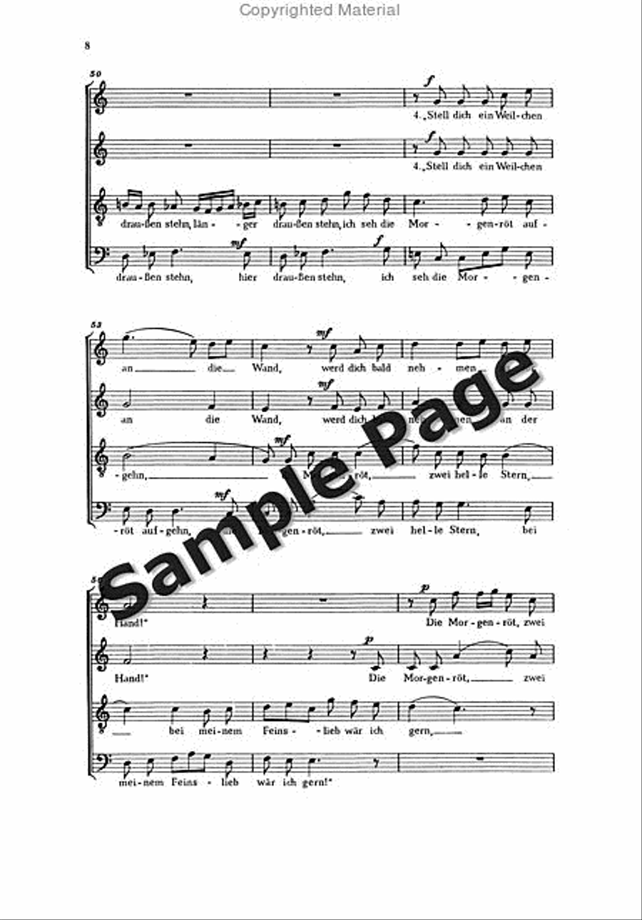 Desch R Zu Meinem Schaetzchen 4-Part scores gallery preview page 9