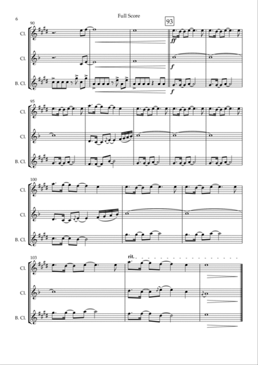 Without You Without You Clarinet Trio scores gallery preview page 6